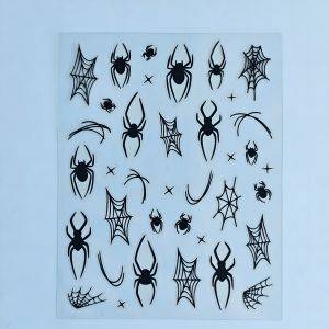 Stickers Nail Art - 3D Black Spider