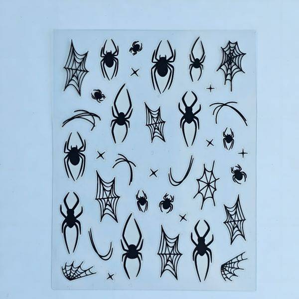 Stickers Nail Art - 3D Black Spider