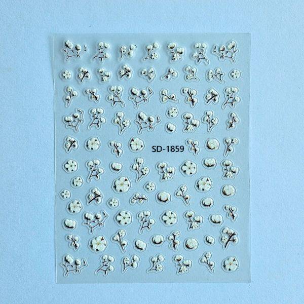 Stickers Nail Art - 3D Coton flowers