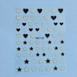 Stickers Nail Art - 3D Heart and Star