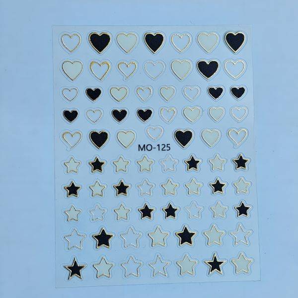 Stickers Nail Art - 3D Heart and Star