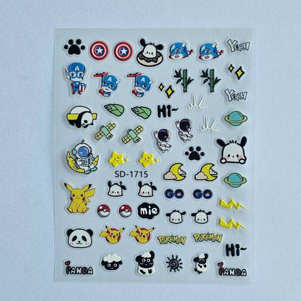Stickers Nail Art - 3D Kawai