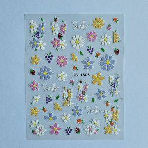 Stickers Nail Art - 3D Multi flowers