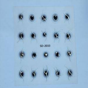Stickers Nail Art - 3D Noir Tribal