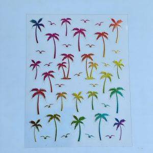 Stickers Nail Art - 3D Palm Color