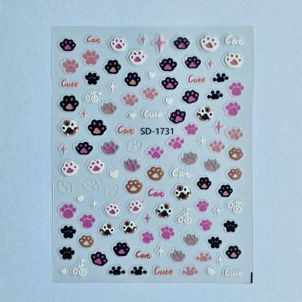 Stickers Nail Art - 3D Paws