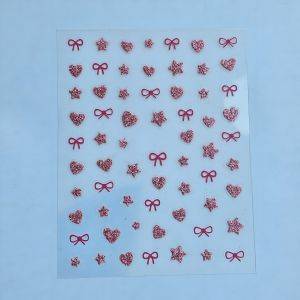 Stickers Nail Art - 3D Pink Heart