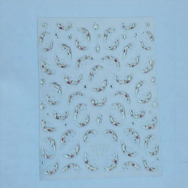 Stickers Nail Art - 3D Sakura Silver