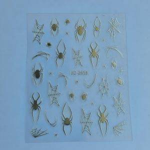 Stickers Nail Art - 3D Silver Spider