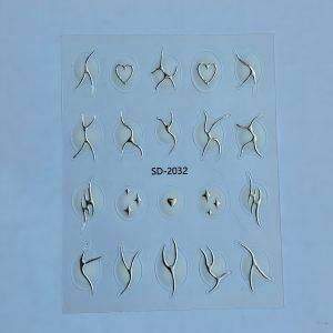 Stickers Nail Art - 3D Silver Tribal