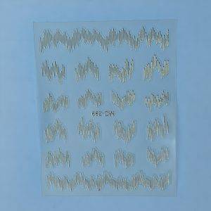 Stickers Nail Art - 3D Stripe gold
