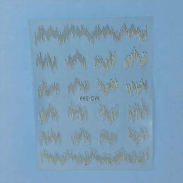 Stickers Nail Art - 3D Stripe gold