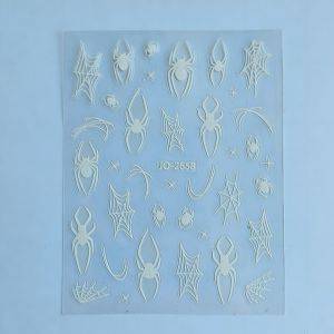 Stickers Nail Art - 3D White Spider