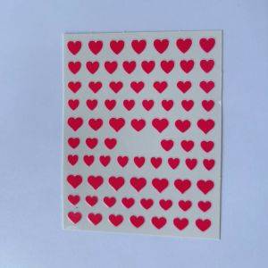 Stickers Nail Art - Coeur Rose Fluo
