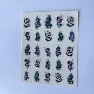 Stickers Nail Art - Dragons colorés