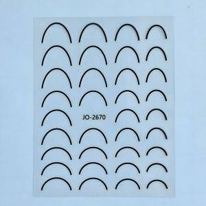 Stickers Nail Art - French Slim Black