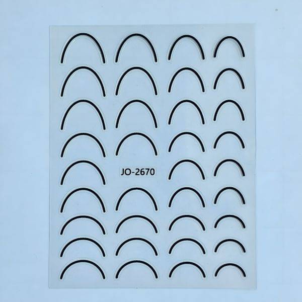 Stickers Nail Art - French Slim Black
