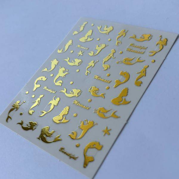 Stickers Nail Art - Gold Mermaid – Image 2