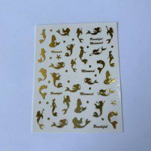 Stickers Nail Art - Gold Mermaid
