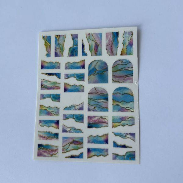 Stickers Nail Art - Marbre Coloré