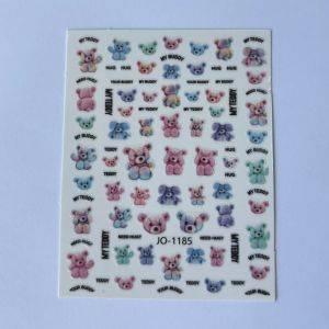 Stickers Nail Art - Ours Coloré