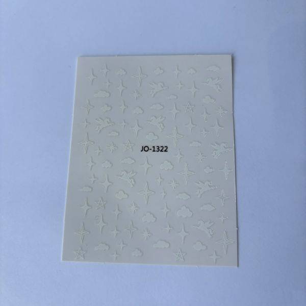 Stickers Nail Art - Stars blanc