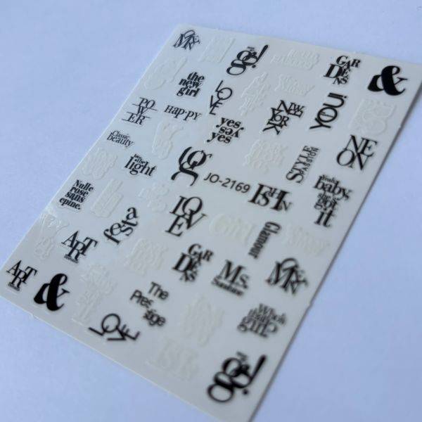 Stickers Nail Art - Écriture (1) – Image 2
