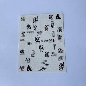 Stickers Nail Art - Écriture (1)