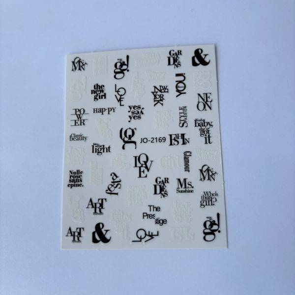 Stickers Nail Art - Écriture (1)