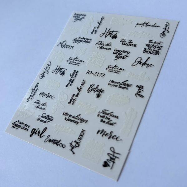 Stickers Nail Art - Écriture (2) – Image 2