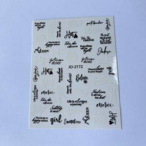 Stickers Nail Art - Écriture (2)