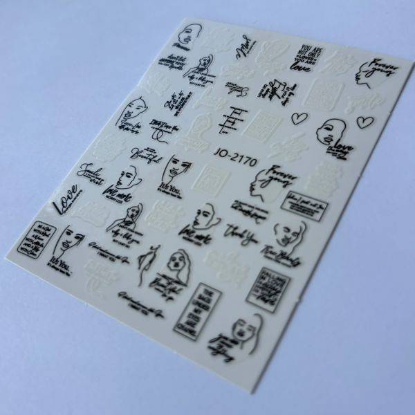 Stickers Nail Art - Écriture (3) – Image 2