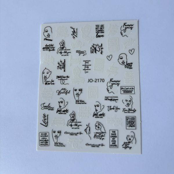 Stickers Nail Art - Écriture (3)