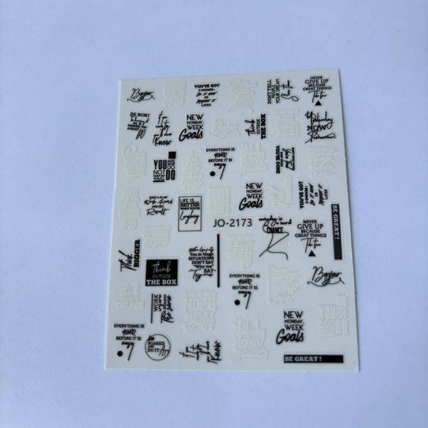 Stickers Nail Art - Écriture (4)
