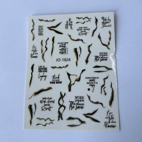 Stickers Nail Art - Écriture (5)