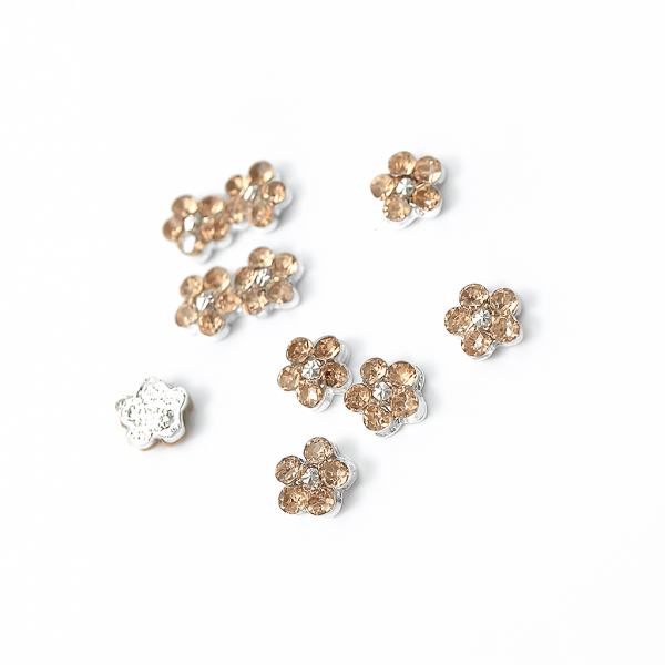 Strass Flower - Diamond Peach