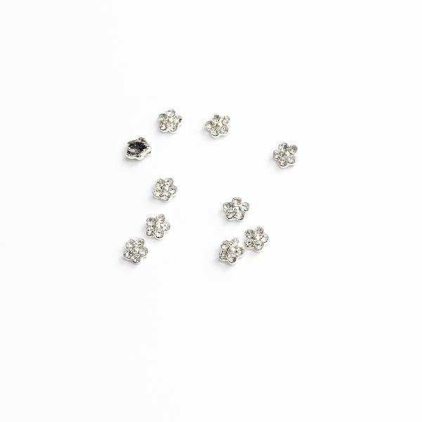 Strass Flower - Diamond Silver