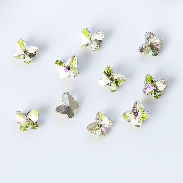 Strass papillon - Crystal Green Reflection