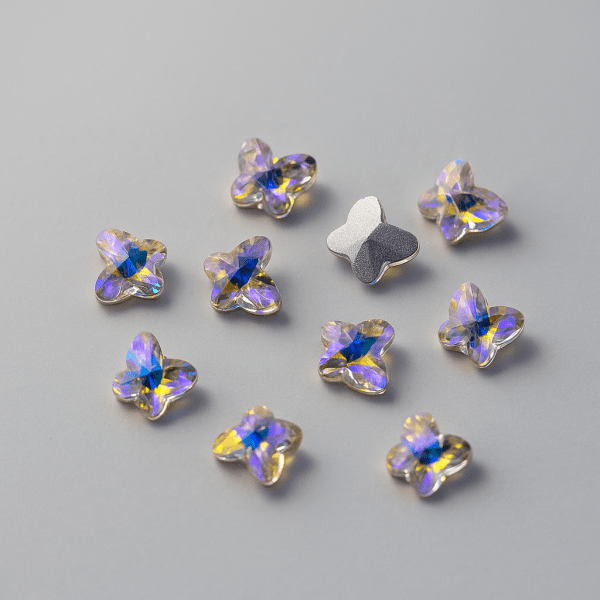 Strass papillon - Crystal Pink