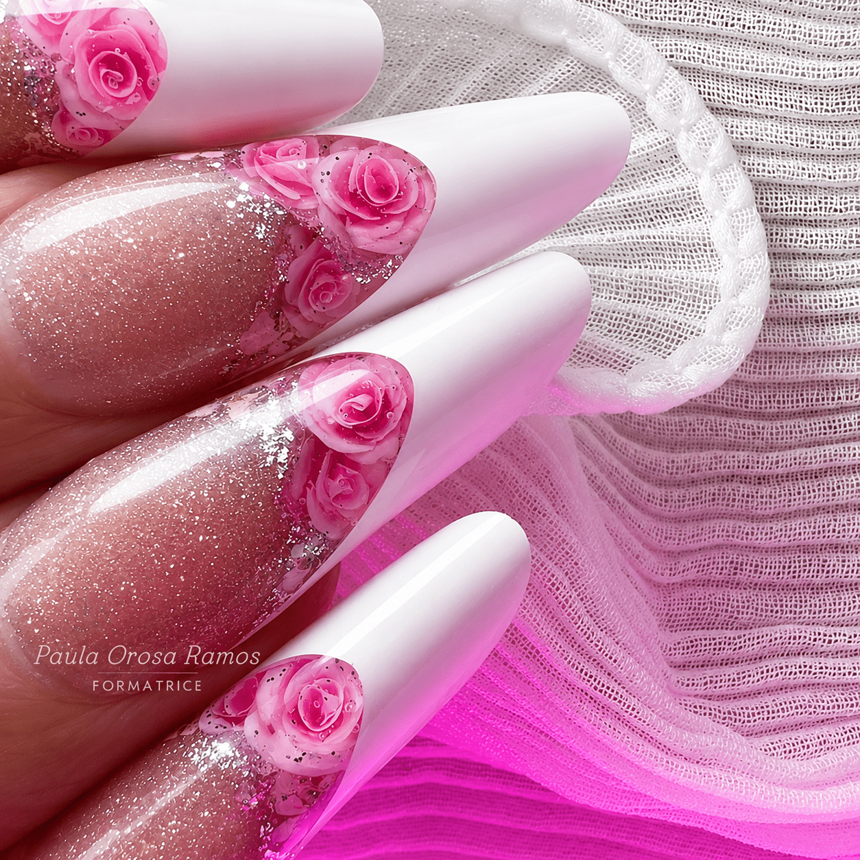 Nail Art Fleurs Gelées